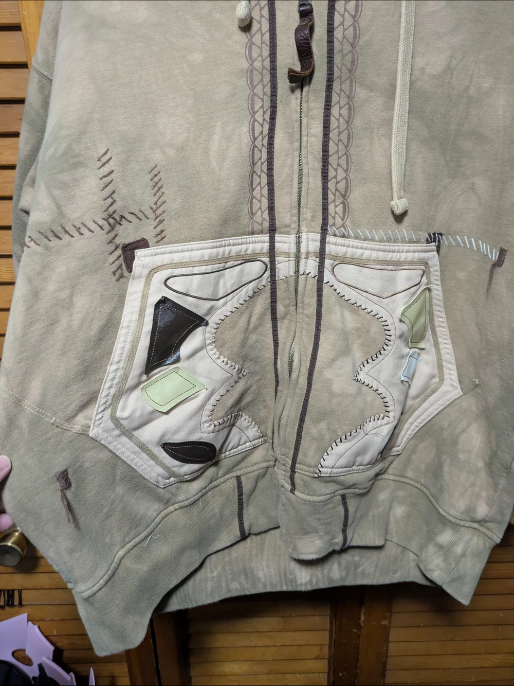RARE Vintage Akademiks Y2K Era Taupe/Dirty-dye Men's Street Wear Hoodie